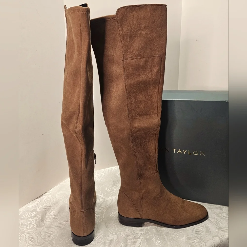 Ann Taylor Carlene Suede OTK Over The Knee Boots Sz 8M